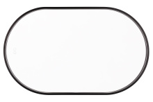 Craftmade MIR2405OVL-FB3C - Rachel 24"x 40" Framed Oval Edge Lit LED Mirror, Defogger & Dimmer, 3000-5000K, in Flat Blac
