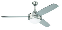 Craftmade PHZ52BNK3-BNGW - 52" Ceiling Fan w/ 3 Blades, LED Light Kit & Wall Control