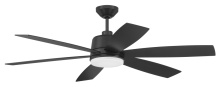 Craftmade HGN54FB6-NWF - Hogan 54" 6-Blade Indoor/Outdoor (Damp) Ceiling Fan in Flat Black finish