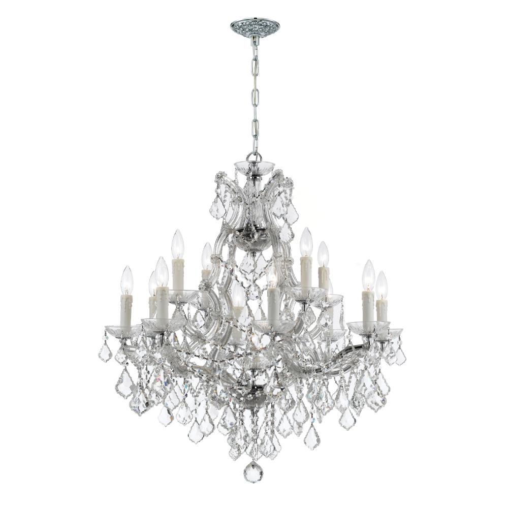 Maria Theresa 13 Light Spectra Crystal Polished Chrome Chandelier