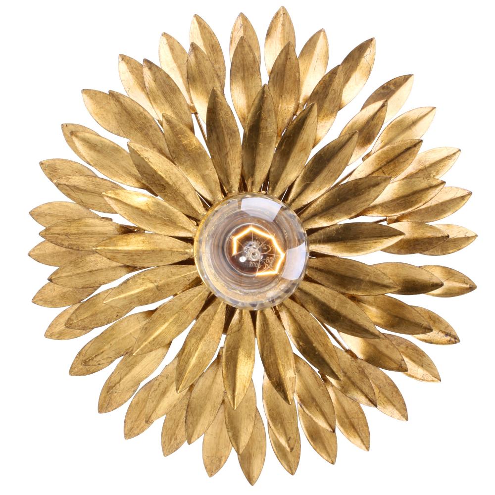 Broche 1 Light Antique Gold Sconce