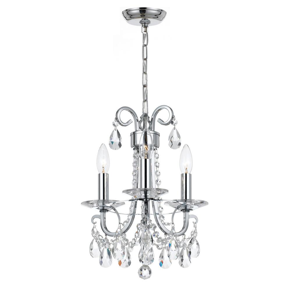 Othello 3 Light Polished Chrome Mini Chandelier