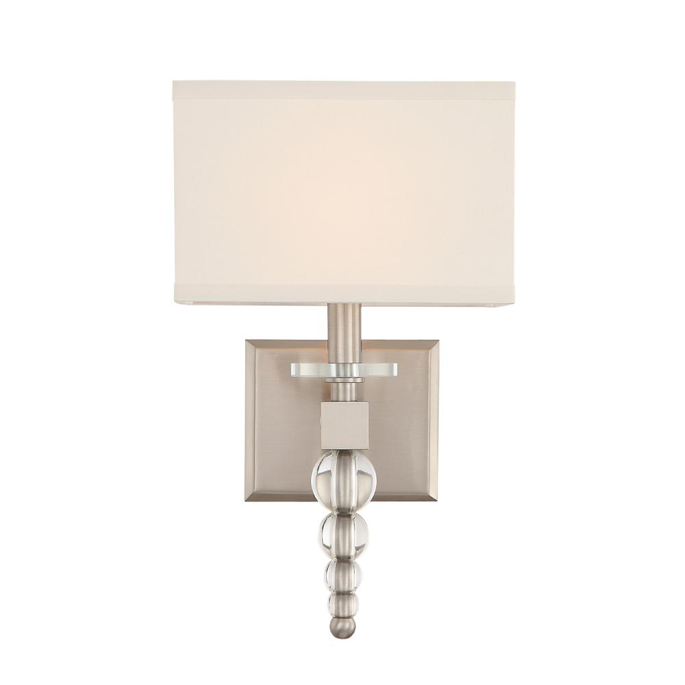 Clover 1 Light Brushed Nickel Sconce