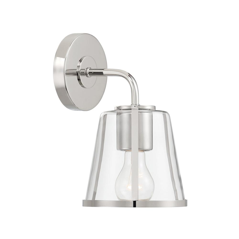 Fulton 1 Light Polished Nickel Sconce