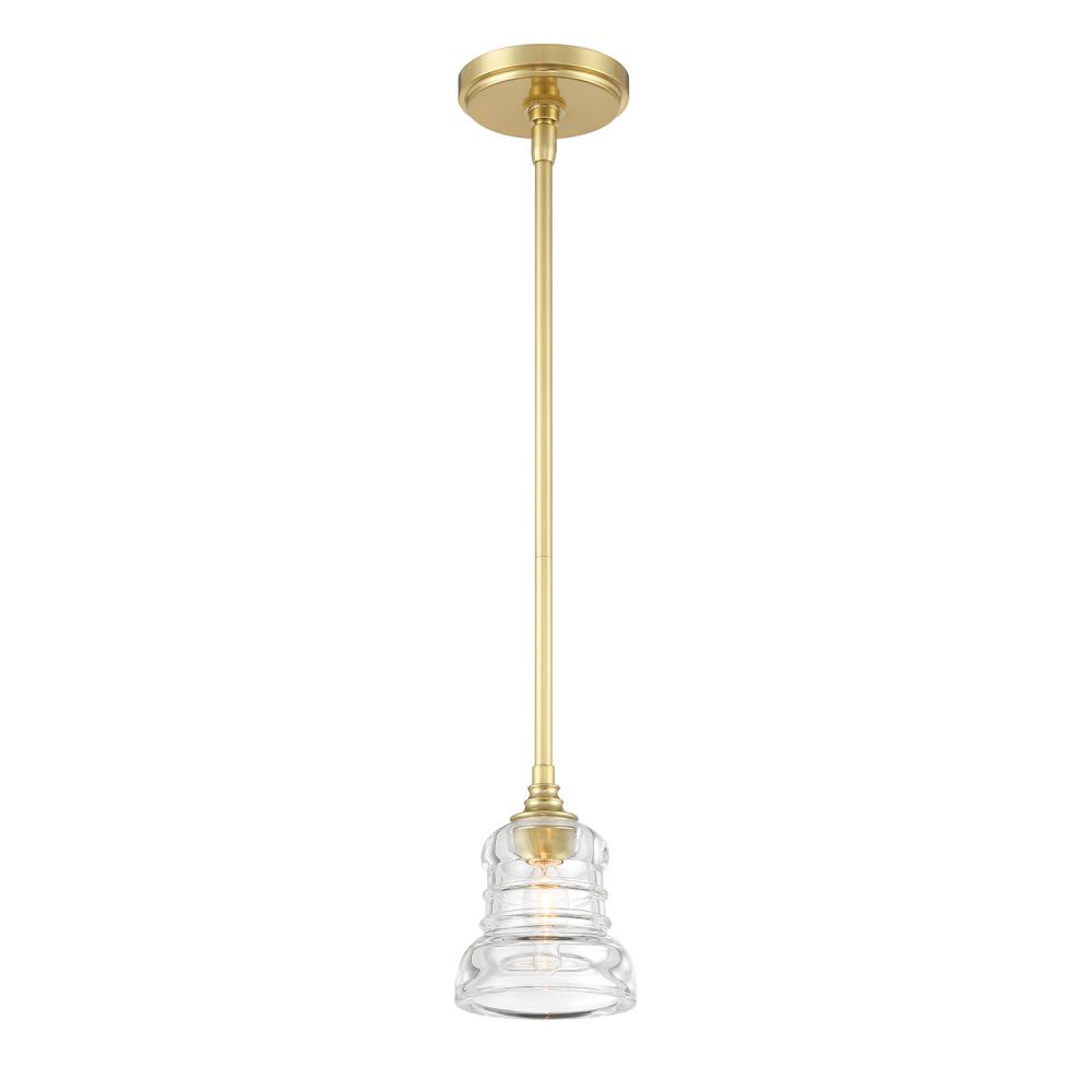 Gregory 5'' Aged Brass Pendant