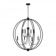 Crystorama 2246-BF_NOSHADE - Libby Langdon Sylvan 8 Light Black Forged Chandelier