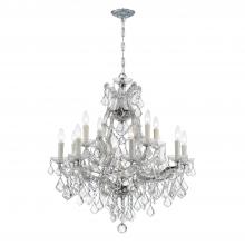  4412-CH-CL-I - Maria Theresa 13 Light Clear Italian Crystal Polished Chrome Chandelier