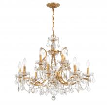  4456-GA-CL-SAQ - Filmore 12 Light Spectra Crystal Antique Gold Chandelier