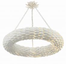 Crystorama 538-MT - Broche 8 Light Matte White Chandelier