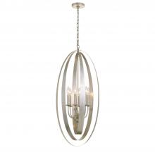 Crystorama 597-SA - Luna 6 Light Antique Silver Mini Chandelier