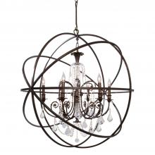 Crystorama 9219-EB-CL-MWP - Solaris 6 Light English Bronze Chandelier