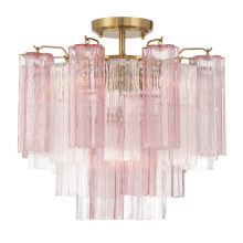 Crystorama ADD-300-AG-SP_CEILING - Addis 17.75'' Aged Brass Semi Flush Mount