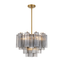 Crystorama ADD-306-AG-SM - Addis 19.75'' Aged Brass Chandelier