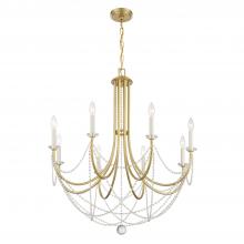 Crystorama DEL-90808-AG - Delilah 8 Light Aged Brass Chandelier