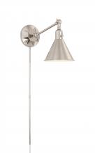 Crystorama MOR-8800-PN - Morgan 7'' Polished Nickel Task Sconce
