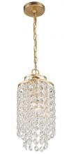 Crystorama GAB-B7301-GA - Gabrielle 1 Light Antique Gold Mini Pendant