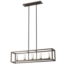DVI DVP28102MF/GR-CL - SAMBRE 5 LT LINEAR CHANDELIER