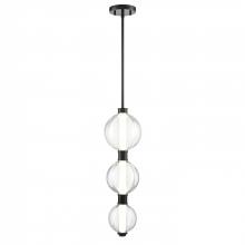 DVI DVP34910EB-PUC - GLIMMER PENDANT, BLACK W/PUMPKIN GLASS