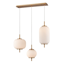 DVI DVP40053BR-RIO - MOUNT PEARL 3LT LINEAR PENDANT