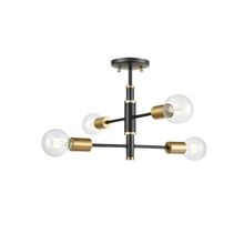DVI DVP41112BR+GR - LAKE LOFT 4 LT SEMI FLUSH