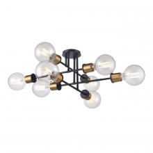 DVI DVP47612MF+EB - Lake Louise 8 Light Semi Flush