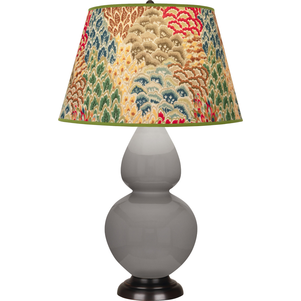 Smokey Taupe Double Gourd Table Lamp