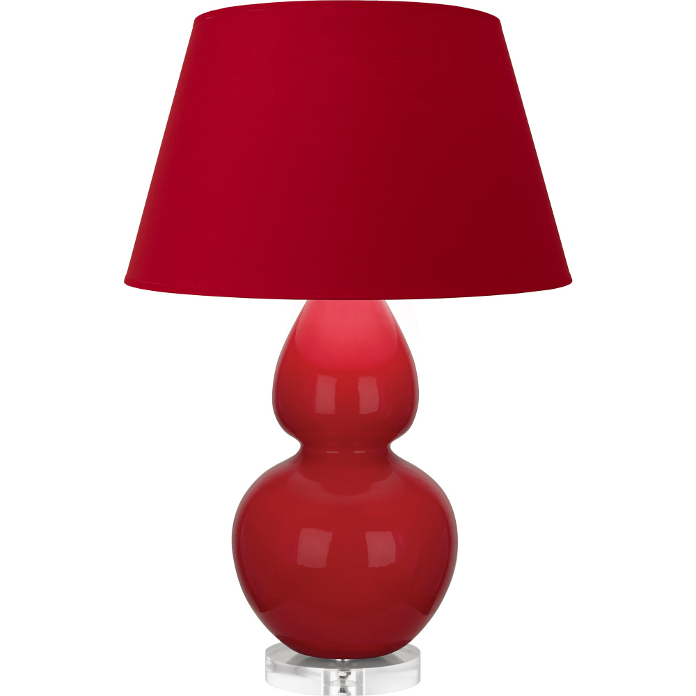 Ruby Red Double Gourd Table Lamp