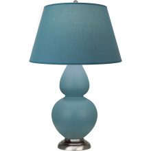 Robert Abbey MOB59B - Matte Steel Blue Double Gourd Table Lamp