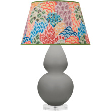 Robert Abbey MST62S - Matte Smokey Taupe Double Gourd Table Lamp