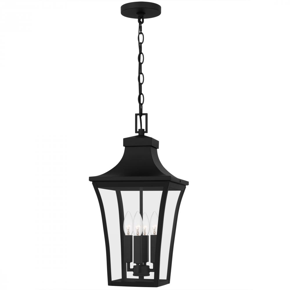 Quentin 4-Light Earth Black Outdoor Hanging Lantern