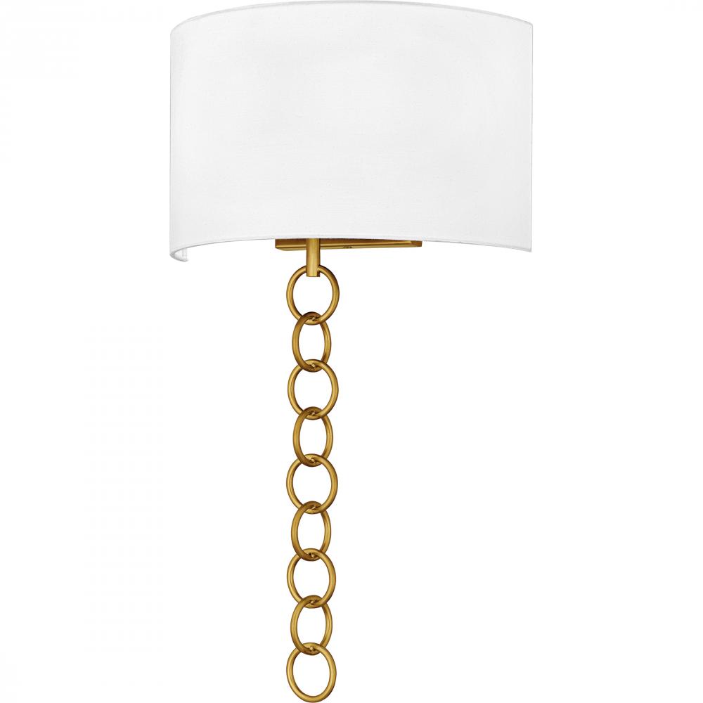 Baynes 2-Light Brushed Gold Wall Sconce