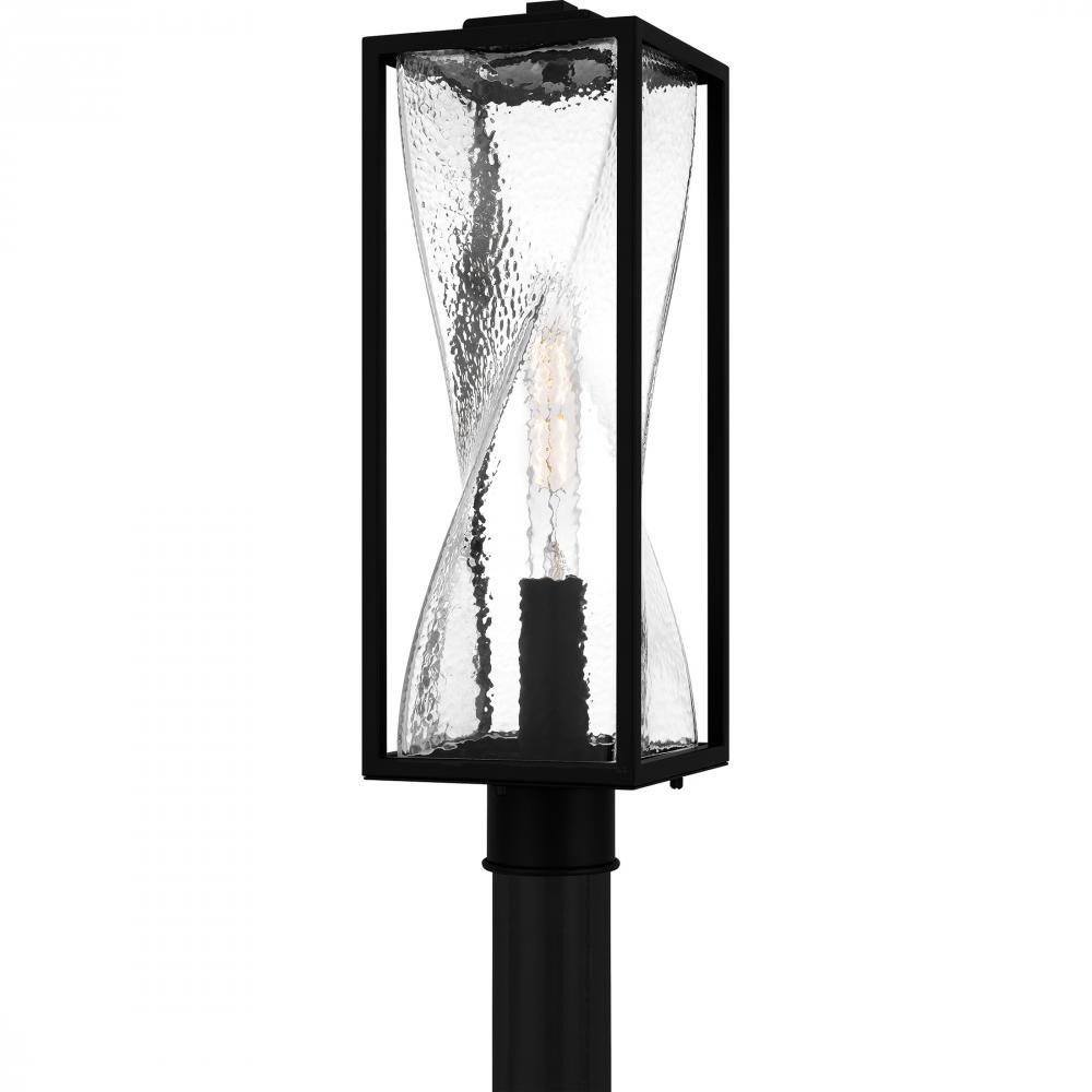 Zarah 1-Light Matte Black Outdoor Post Lantern