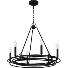 Quoizel CPE5025MBK - Calliope 6-Light Matte Black Chandelier