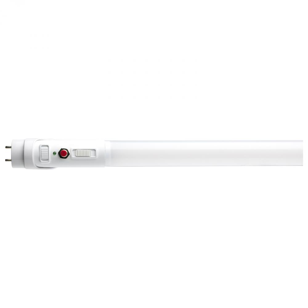 17 Watt 48 Inch T8 LED; 35K/40K/50K CCT Selectable; Ballast Bypass with Battery Backup; G13 Base;