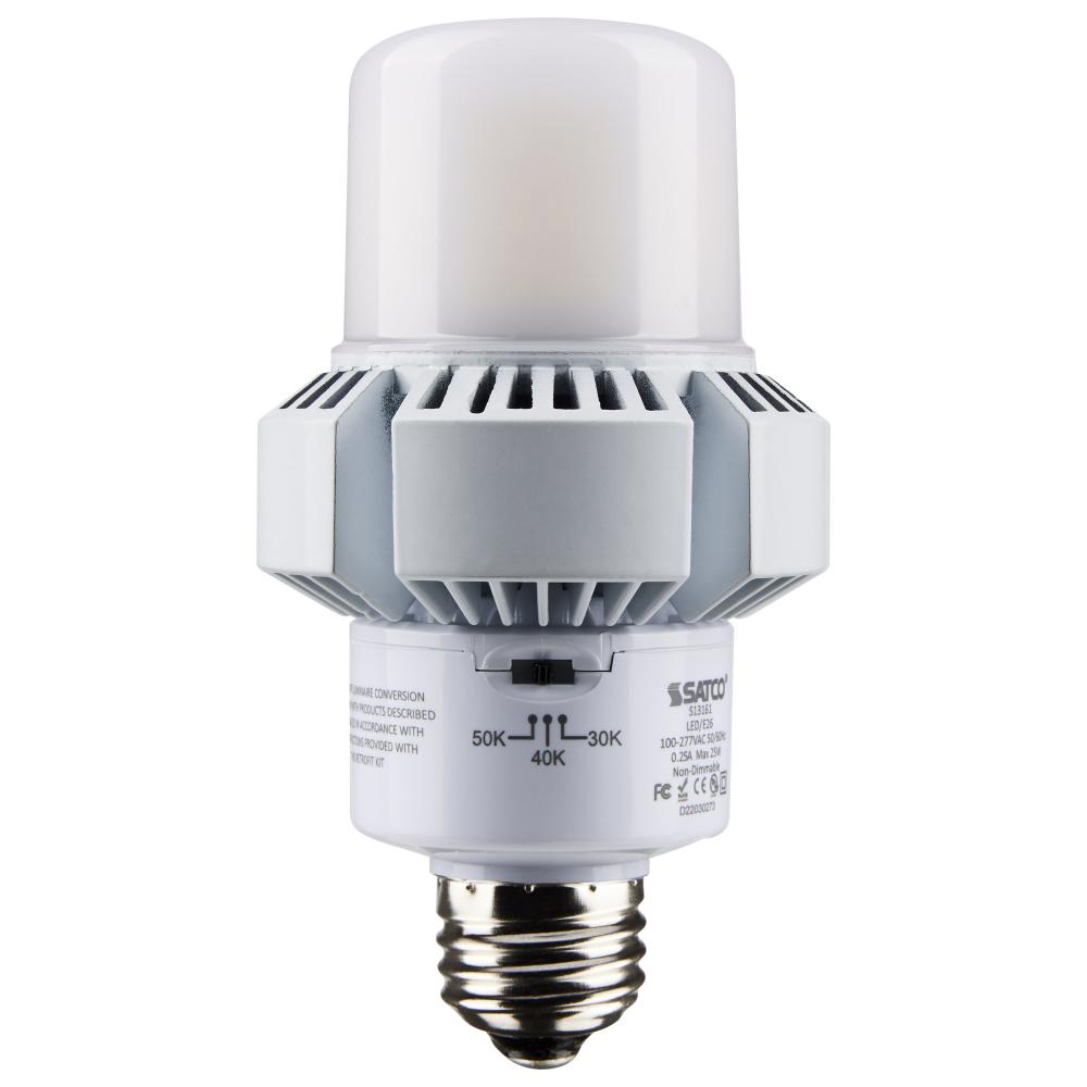 25 Watt; A-Plus 23; LED; CCT Selectable 3K/4K/5K; Medium base; Type B; Ballast Bypass; 100-277 Volt;