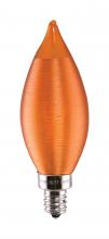 Satco Products Inc. S11305 - 2 Watt CA11 LED Filament; Satin Spun Amber; Candelabra base; 2100K; 120 Volt; Carded