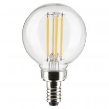 Satco Products Inc. S21206 - 4 Watt G16.5 LED Filament; Clear; Candelabra base; 90 CRI; 4000K; 120 Volt