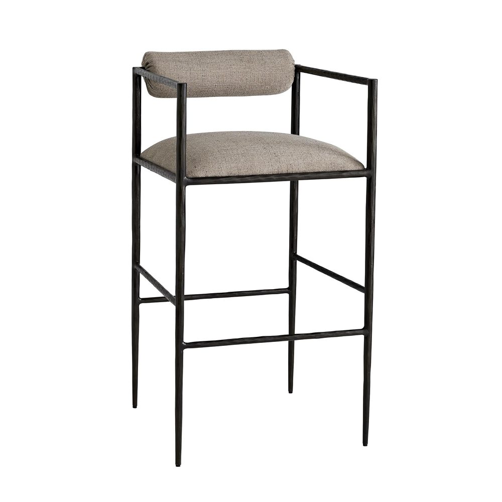 Barbana Bar Stool Pewter Texture