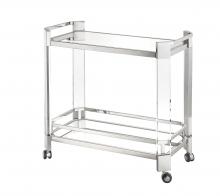 Bethel International JF02GK-PS - Bar Cart Polished Nickel