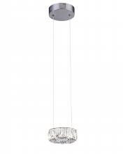 Bethel International KD05-3 - 1-Light Chrome LED Pendant With Clear Crystals