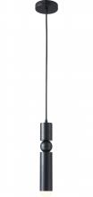 Bethel International KJ06P12B - 1-Light Matte Black Single Pendant With A Rounded Base Tip