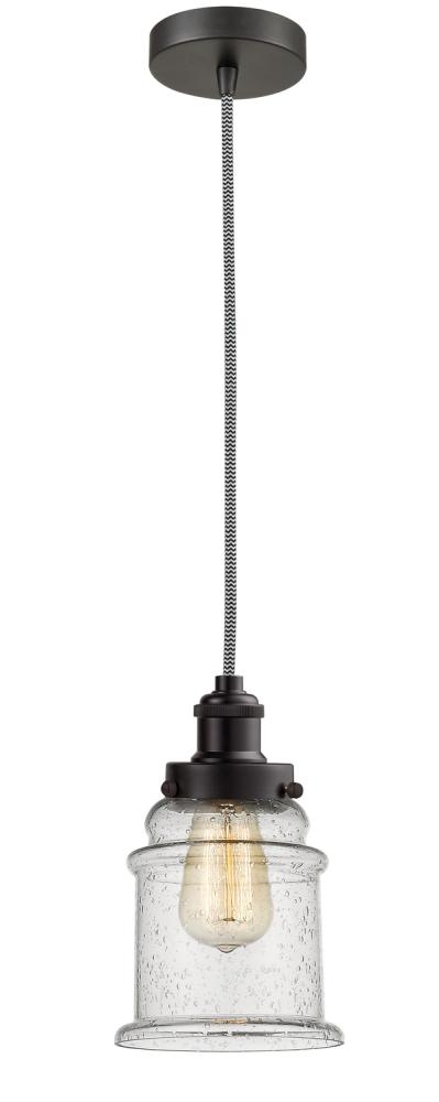 Edison - 1 Light - 8 inch - Oil Rubbed Bronze - Cord hung - Mini Pendant