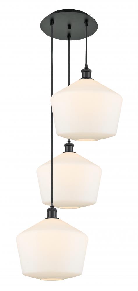 Cindyrella - 3 Light - 19 inch - Matte Black - Cord Hung - Multi Pendant