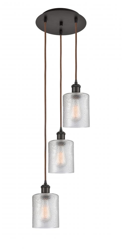 Cobbleskill - 3 Light - 12 inch - Oil Rubbed Bronze - Cord Hung - Multi Pendant