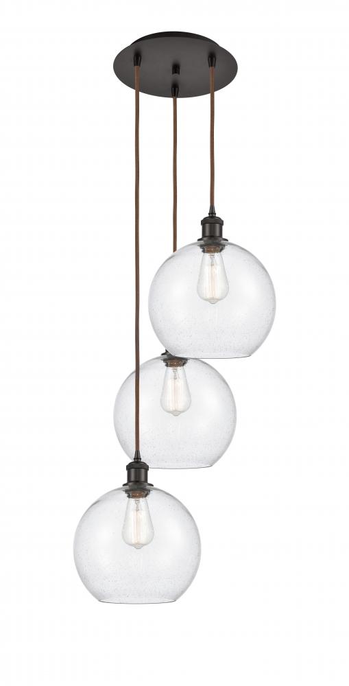 Athens - 3 Light - 17 inch - Oil Rubbed Bronze - Cord Hung - Multi Pendant