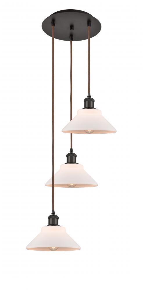 Orwell - 3 Light - 15 inch - Oil Rubbed Bronze - Cord Hung - Multi Pendant