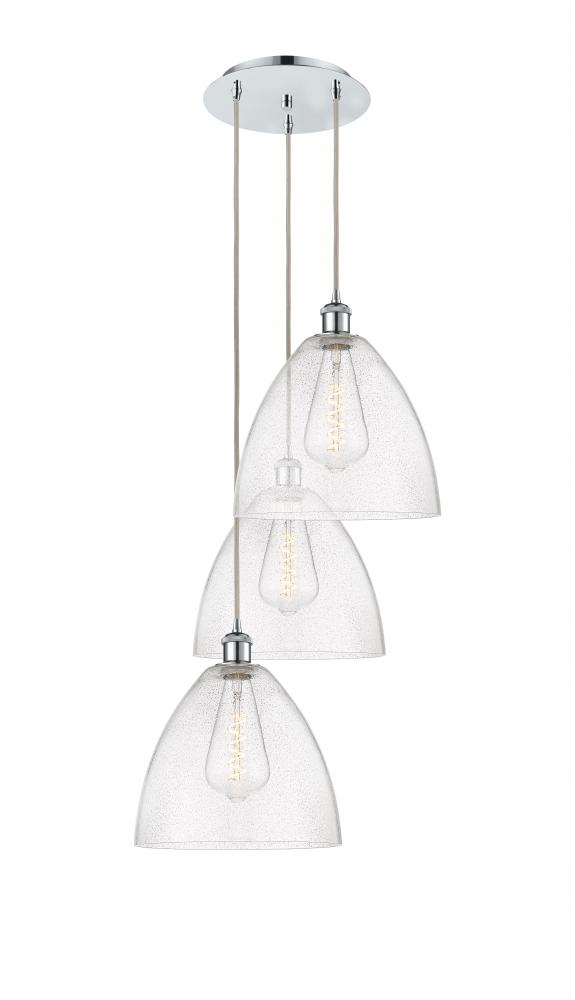 Bristol - 3 Light - 19 inch - Polished Chrome - Cord Hung - Multi Pendant