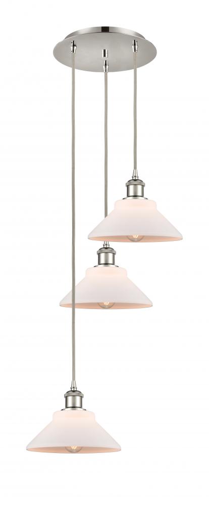 Orwell - 3 Light - 15 inch - Polished Nickel - Cord Hung - Multi Pendant