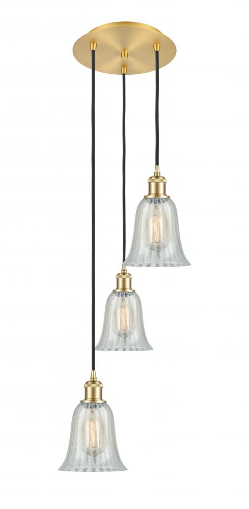 Hanover - 3 Light - 13 inch - Satin Gold - Cord Hung - Multi Pendant