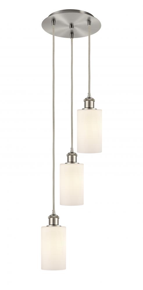 Clymer - 3 Light - 10 inch - Brushed Satin Nickel - Cord Hung - Multi Pendant